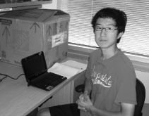 Senior Victor Ge works on just one phase of his award winning research project.  Photo courtesy of STARS.