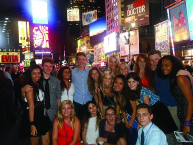 Senior Karlie Pinder, front row left, spent four weeks at the NYU Tisch School of the Arts Summer High School Program for acting. She was one of only 17 teens selected for the program. Photo courtesy of Karlie Pinder.