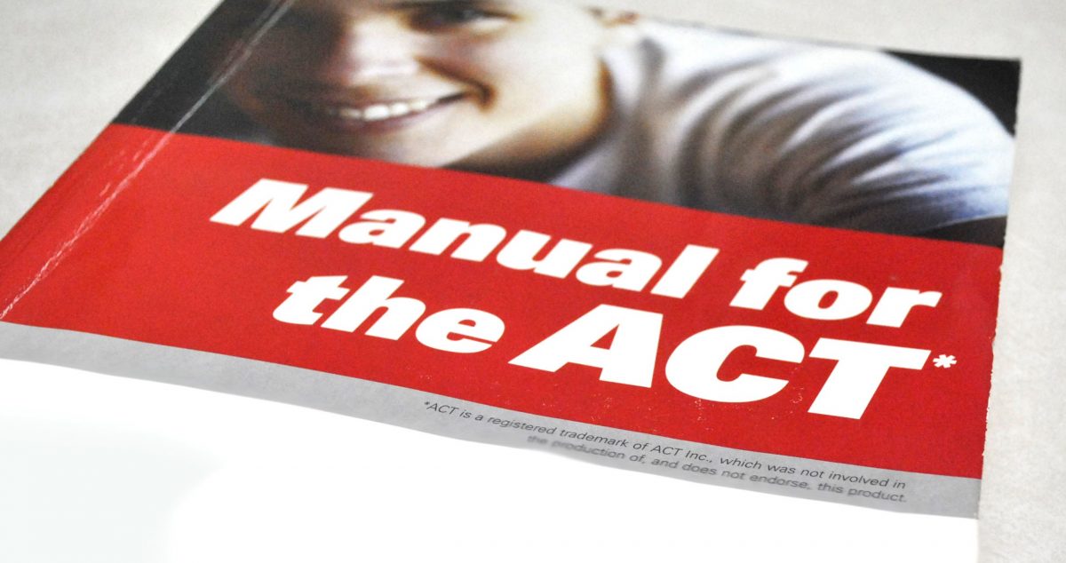 ACT test booklet for students to prepare for the test. 