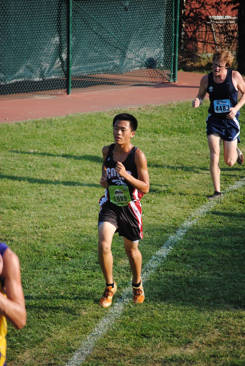 Stephen He runs in the Parkway Central Invitational on Sept. 19. Photo by Ms. Tara Stepanek