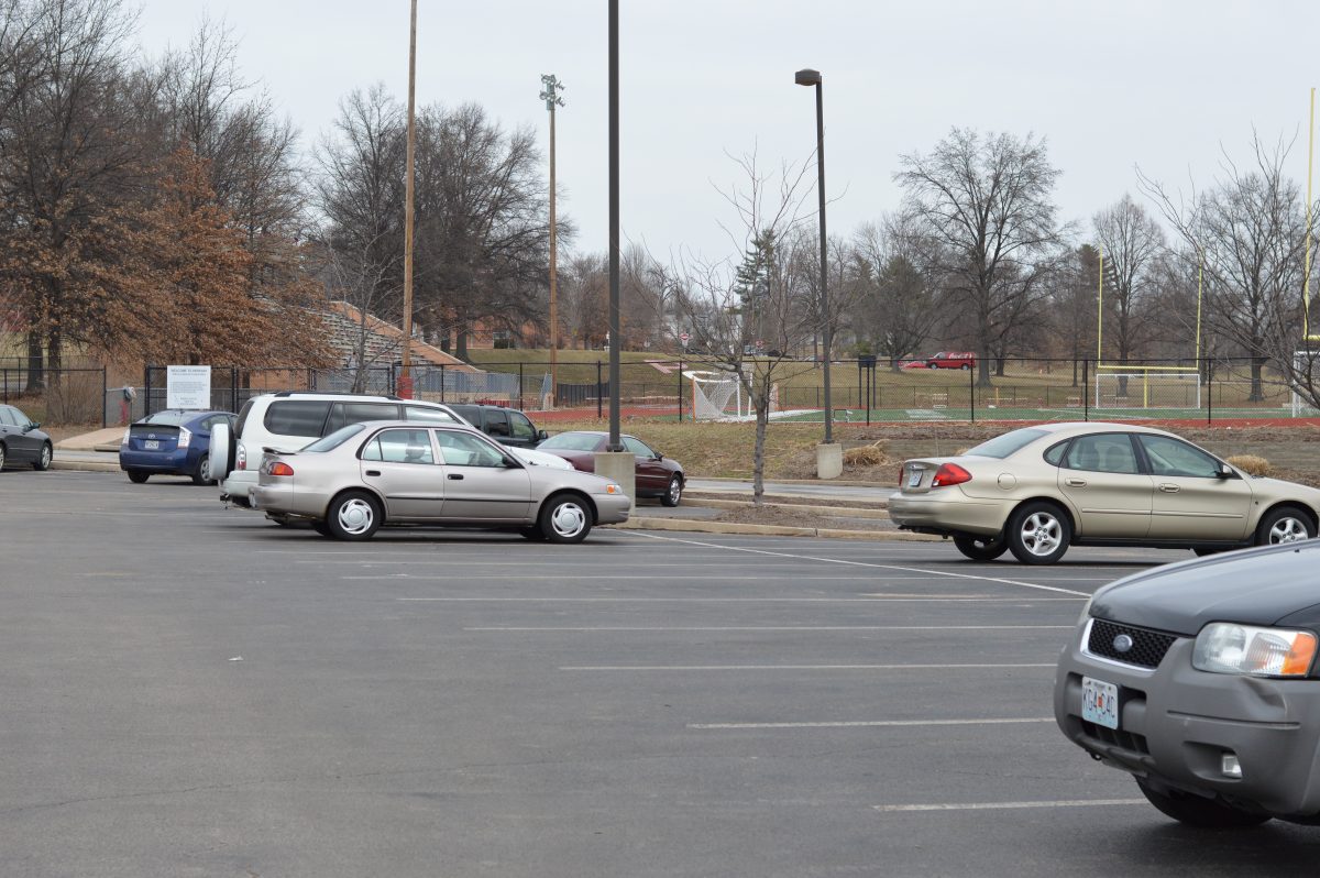 Parking lot on the day before Spring Break. Photo by Jeffrey Eidelman