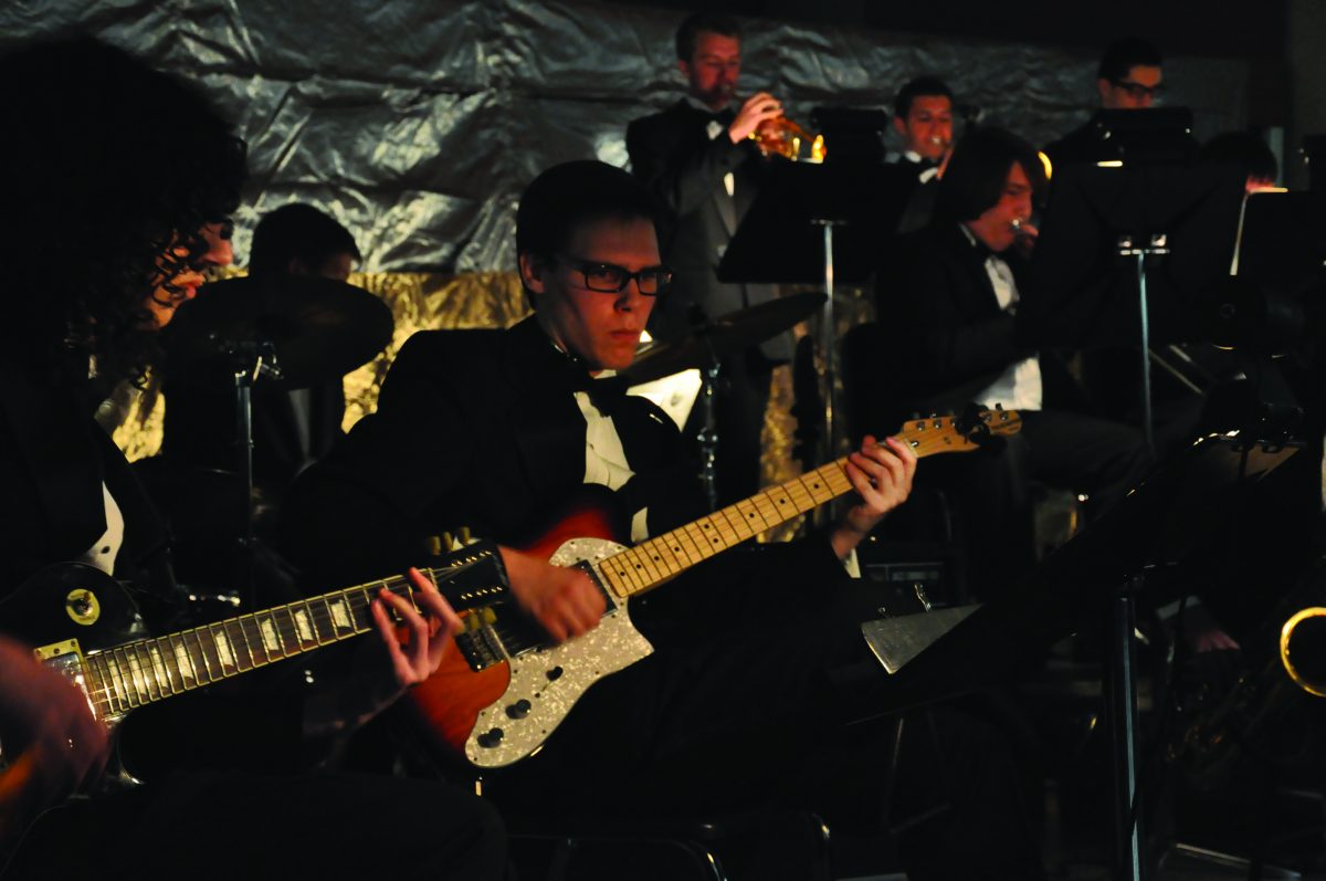 Connolly performs at the Big Band Dance on March 29th. Photo courtesy of the Corral. 