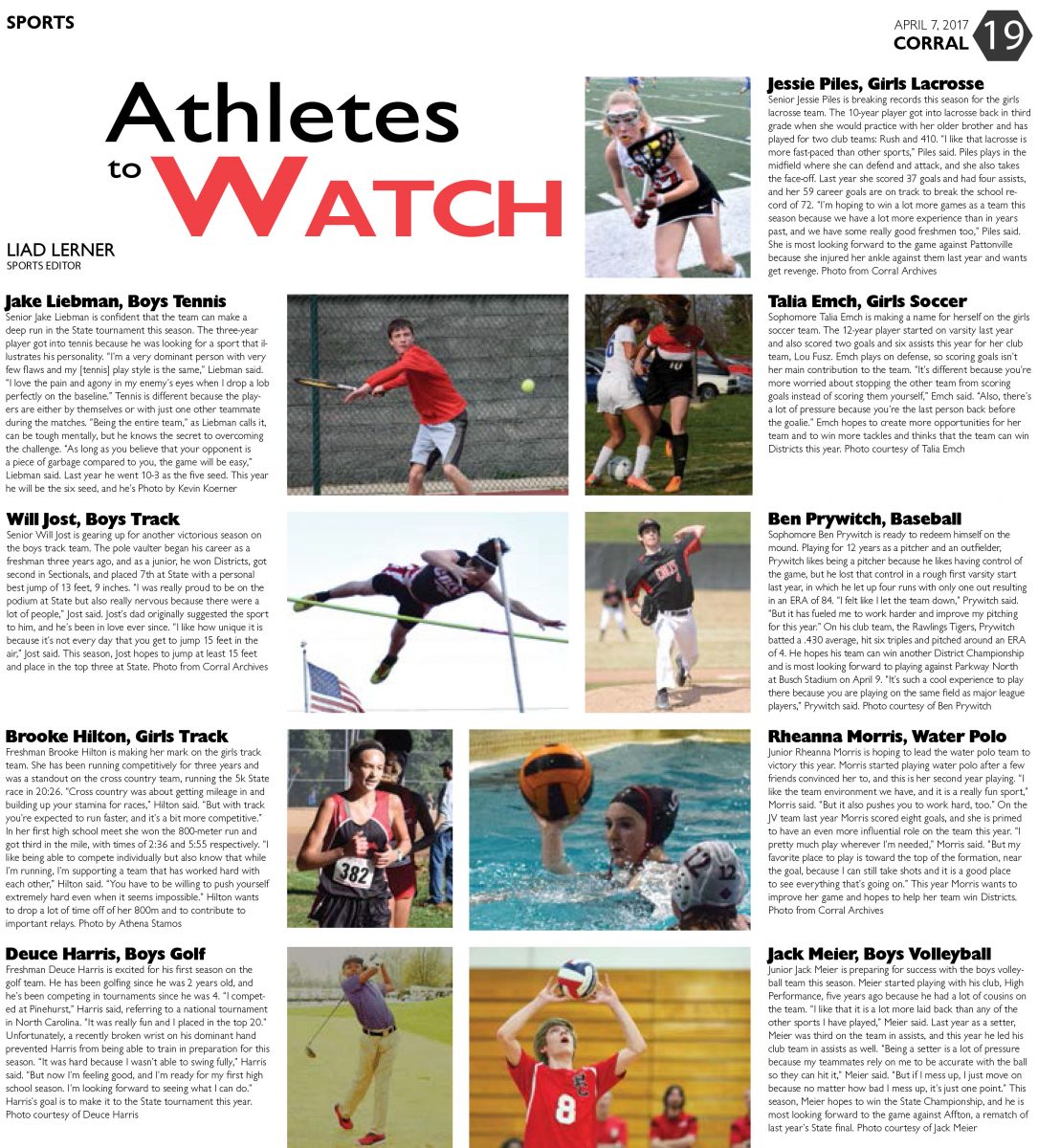 Athletes to watch