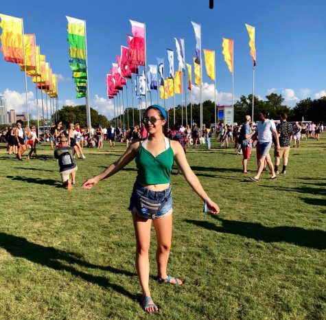 Junior Kaitlyn Goldstein enjoying the atmosphere at Austin City Limits Music Festival.