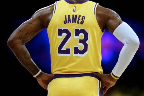 Los Angeles Lakers forward LeBron James (23) in a game against the Denver Nuggets in the first half on Tuesday, Oct. 2, 2018 at the Staples Center in Los Angeles, Calif. (Gary Coronado/Los Angeles Times/TNS)