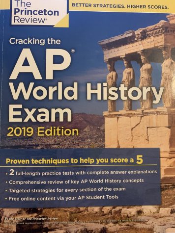 The Princeton review book for the AP World History Exam.