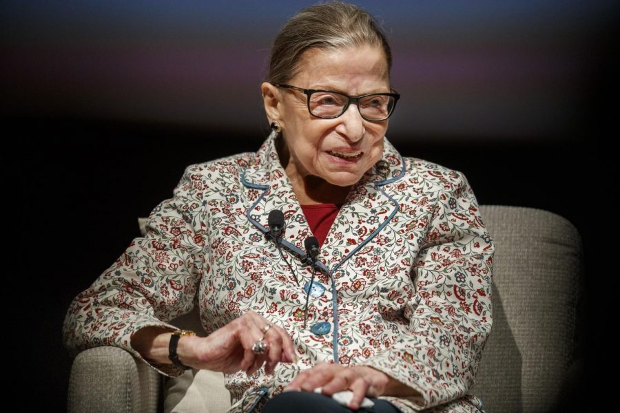 Supreme Court Jusitice Ruth Bader Ginsburg attends a public conversation at the University of Chicago on September 9, 2019, in Chicago.

