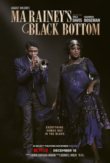 Ma Raineys Black Bottom, directed by George C. Wolfe, is an adaptation of an August Wilson play about a turbulent 1920s blues recording session. The film stars Chadwick Boseman as gifted yet difficult to work with trumpet player Levee, and Viola Davis as a fictionalized version of the Mother of Blues, Ma Rainey. 