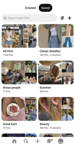 Screenshot of Pinterest Boards.