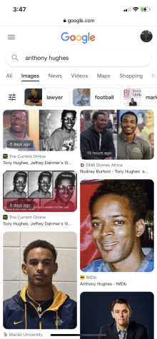 Screenshot of a Google search of Anthony Hughes, who is one of the victims of the serial killer the Netflix series is based on. There is very little information about him on the internet, however recent articles have come out since the series released, because episode six of the series told his back story in greater depth than the killer’s other victims.