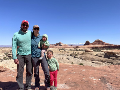 Jen and John Meyer with their children, Willow and Brooks, while traveling in Utah. Photo courtesy of John Meyer.