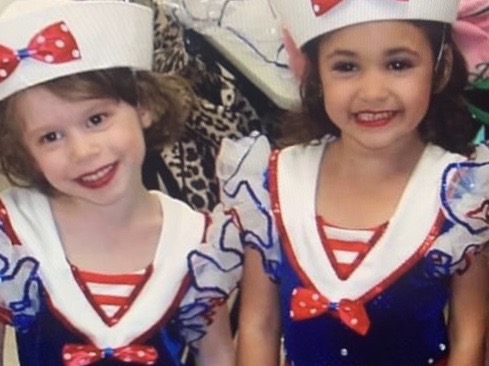 Maya Sagett and Lila Solomon performing in a dance recital in 2010.