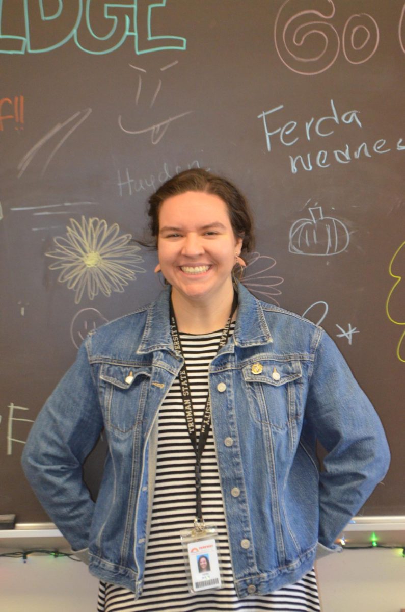 English Teacher, Heidi Speth smiles in her classroom on Sept. 26.