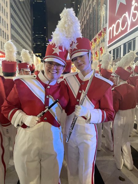 Junior Samantha Taylor and Senior Parkway South student Haley Parks posing next to Macy’s on 6th
street. Photo courtesy of Cristina Taylor