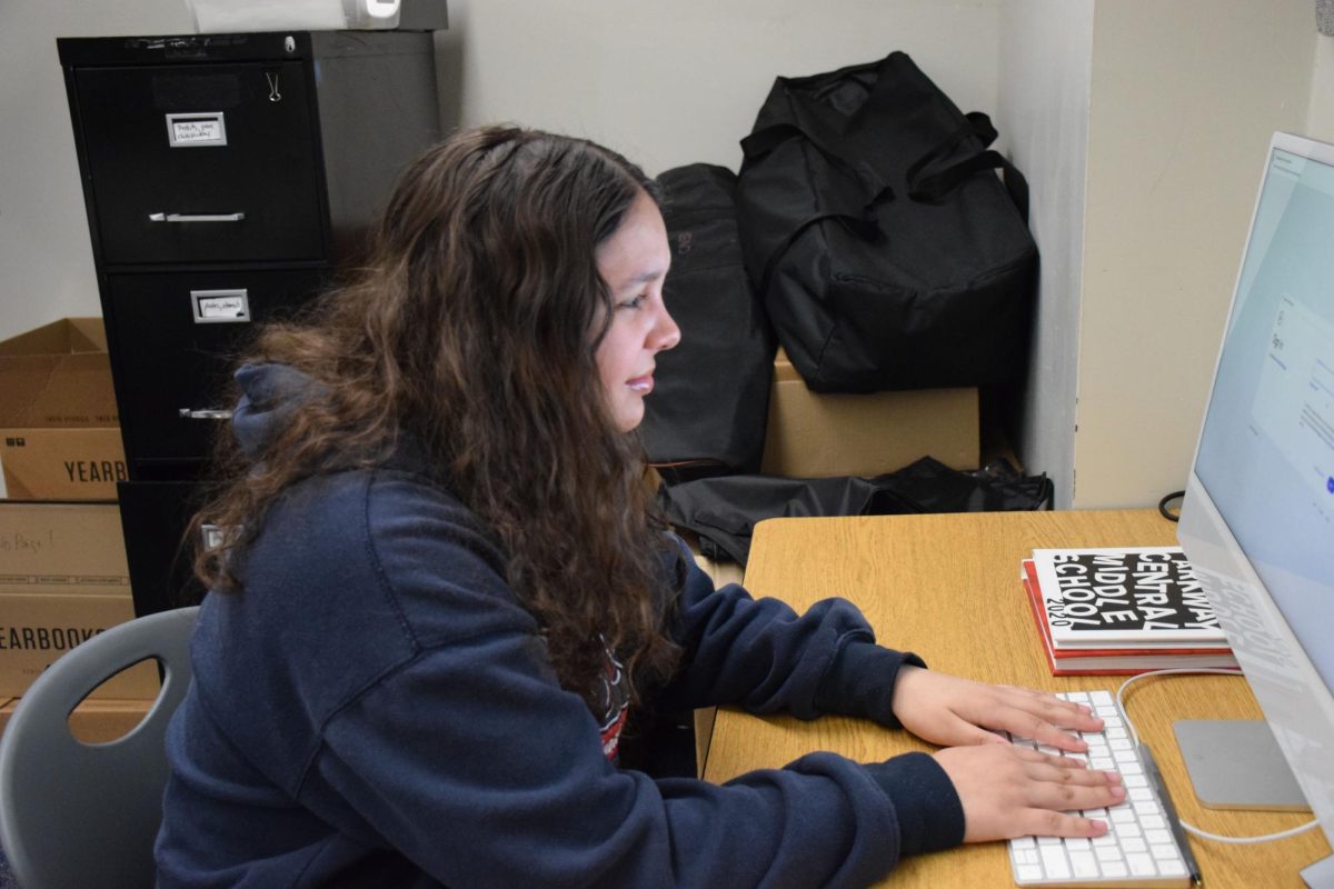 Senior Stella Hadjukiewicz attempts to open Naviance but got stuck at the confusing login. Photo courtesy of Sasha Smith.