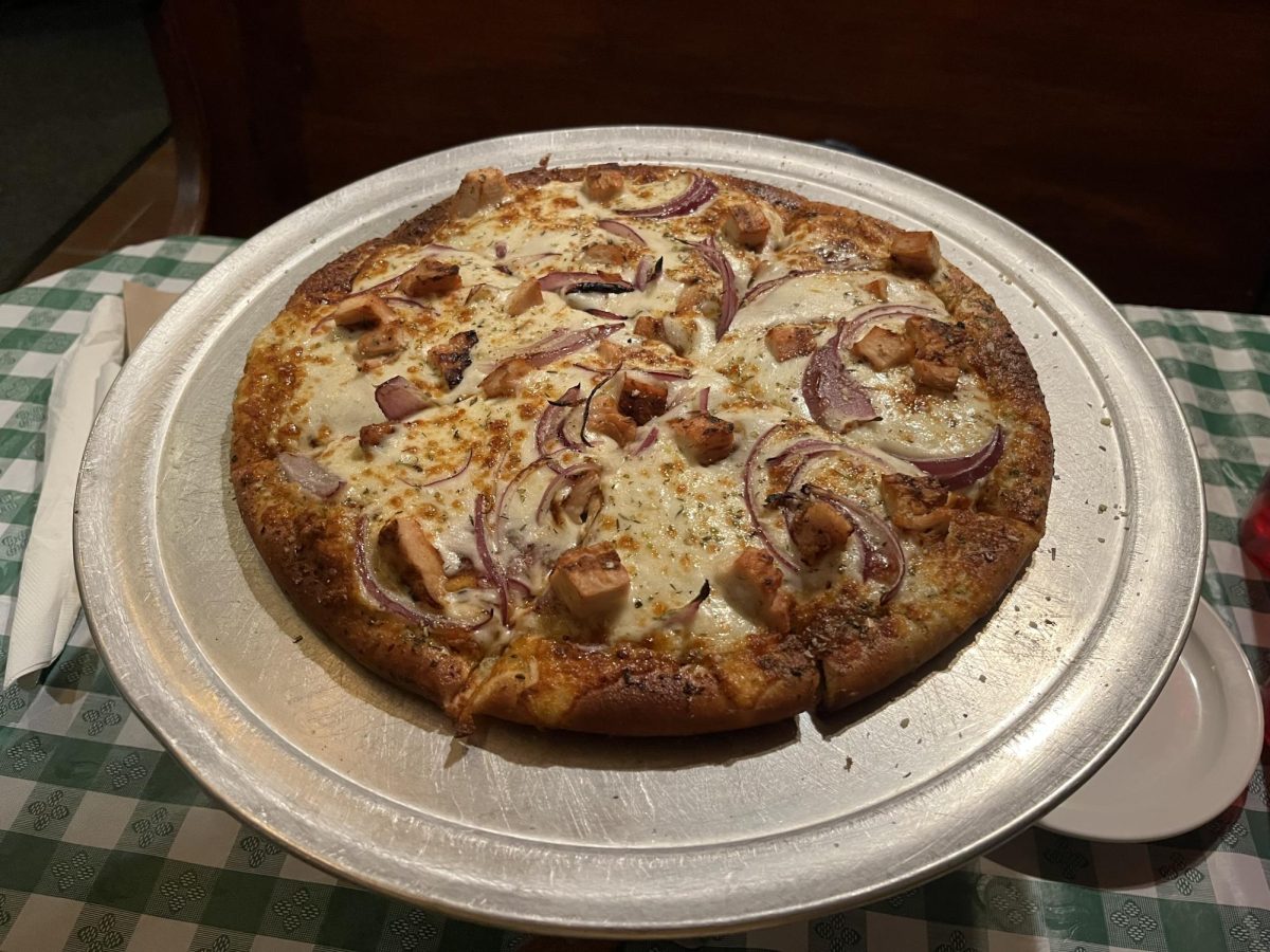 Sonny's Pizza Den BBQ Chicken Pizza pictured on Dec. 14.