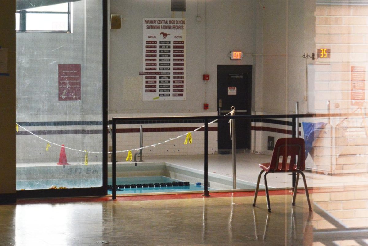 Picture of the pool during school hours.