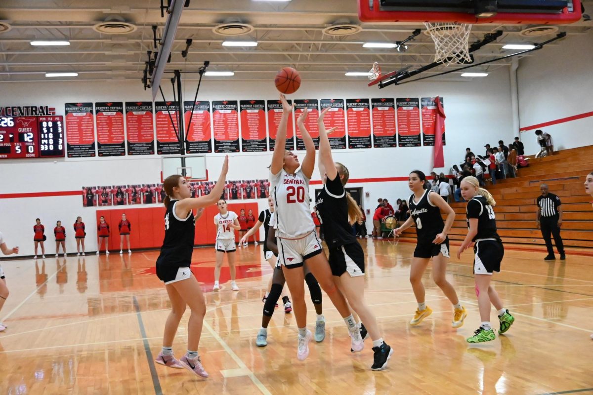 Rachel Wahl (12) takes a shot in game against Lafayette on Jan. 16. 